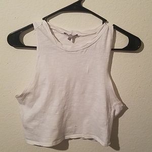 All White Crop Top